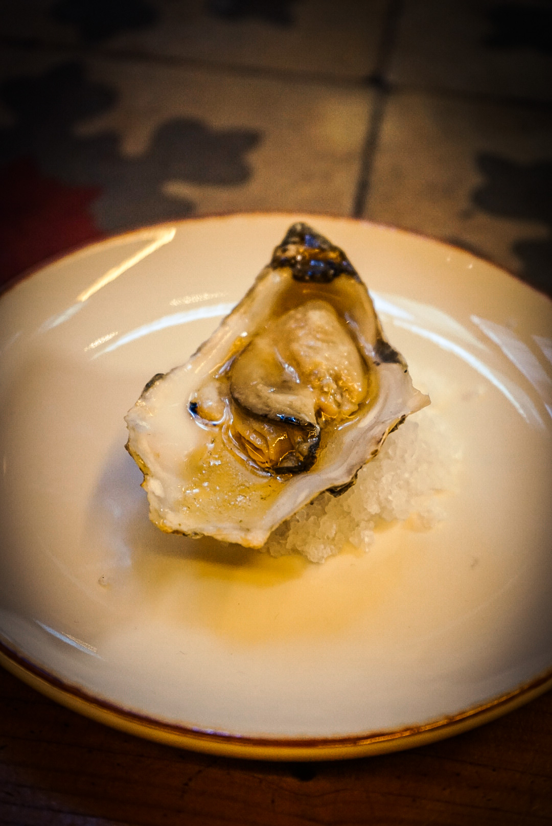 Carlingford Oyster in aged beef fat Photo Credit Laurel Waldron