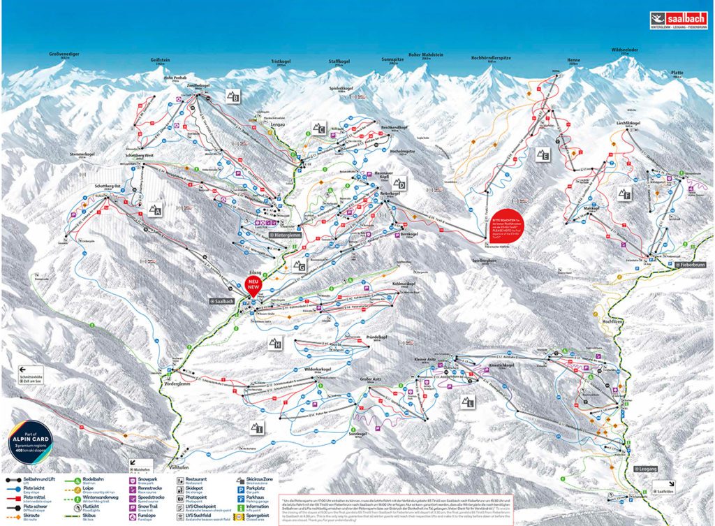 2021 22 Skimap Leogang Saalbach Hinterglemm