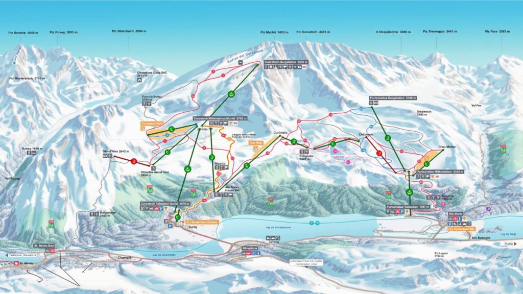 Corvatsch Piste Map