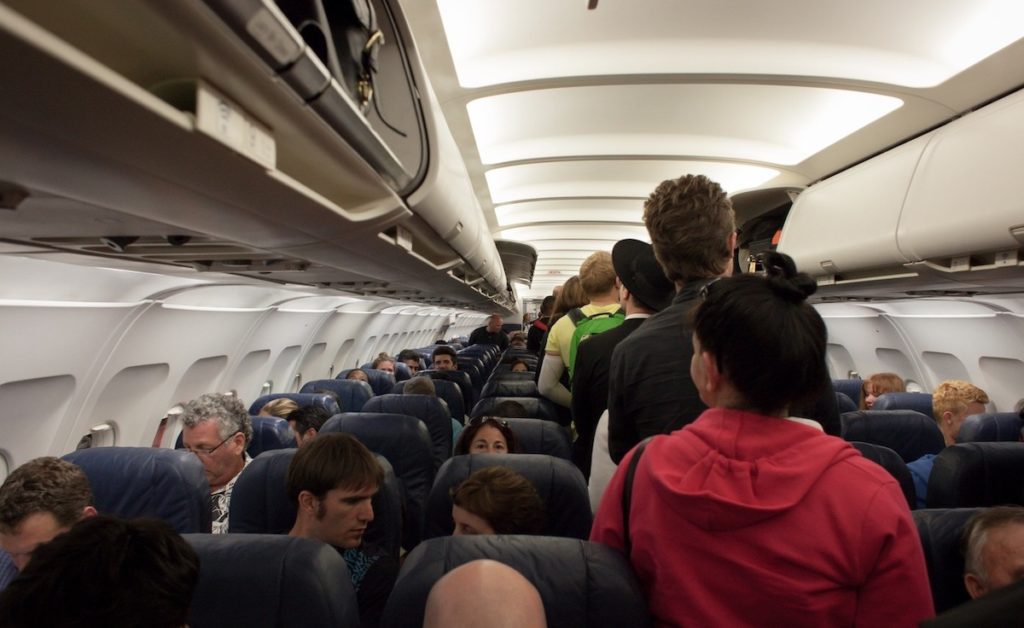 Passengers on plane