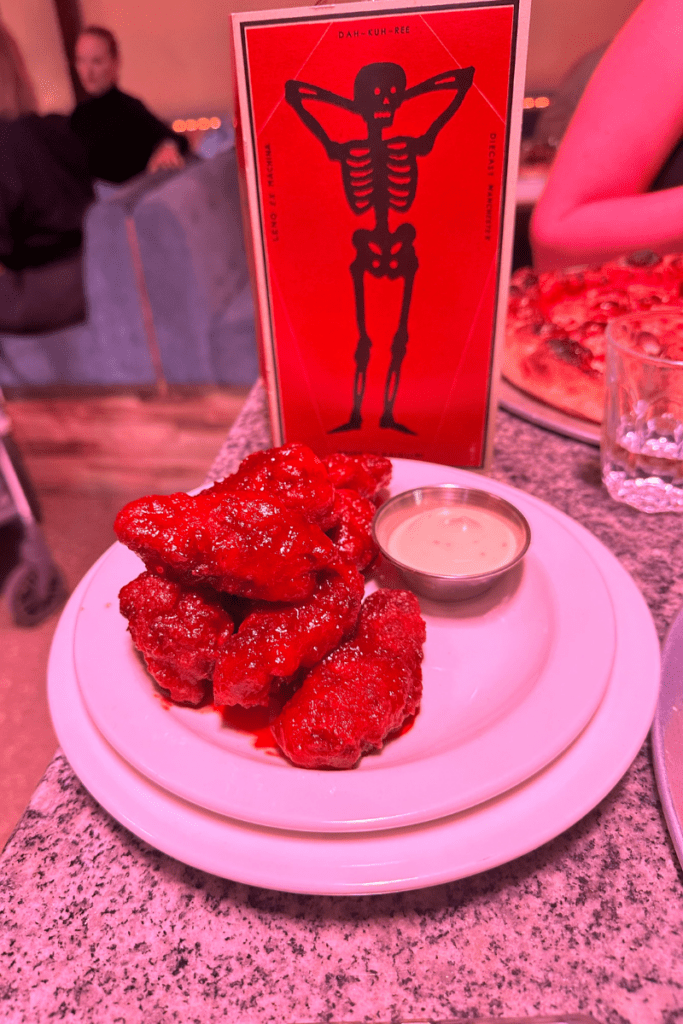 Chicken wings at Diecast MCR