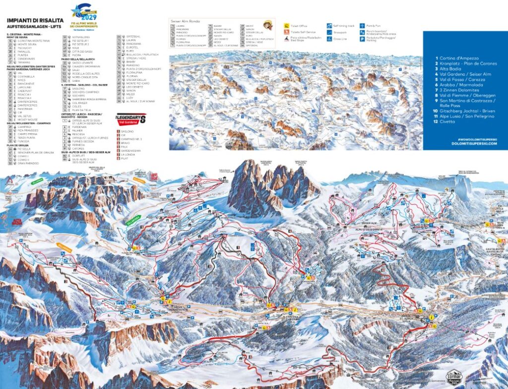 val gardena Piste Map