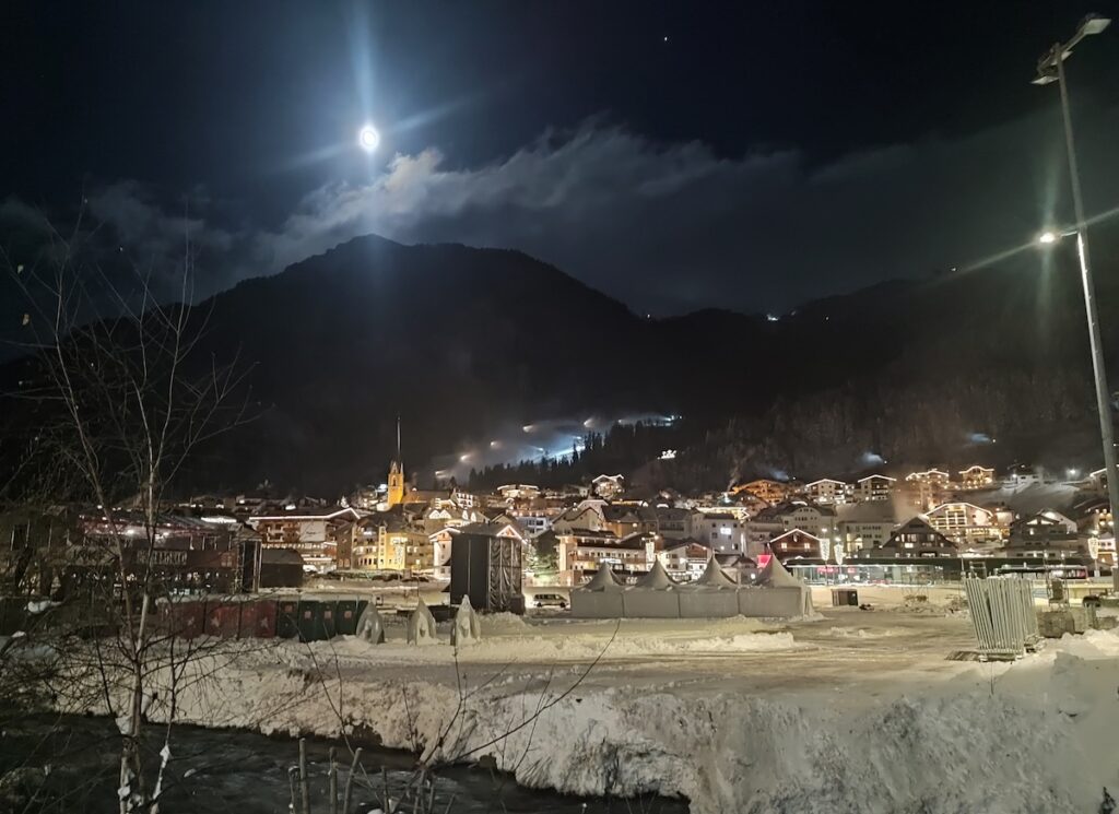 MOON OVER VILLAGE