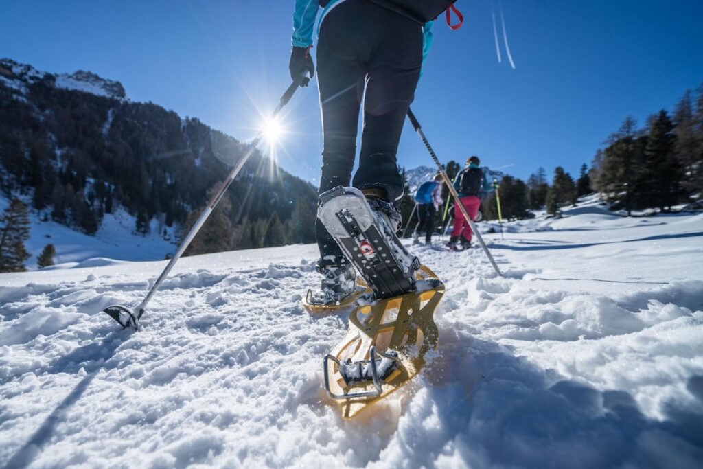 Rando Miam on snowshoes